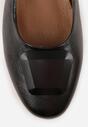 Czarne Czółenka w Stylu Retro ze Skórzaną Wkładką Faylina