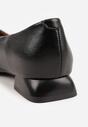 Czarne Czółenka w Stylu Retro ze Skórzaną Wkładką Faylina