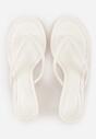 Białe Minimalistyczne Klapki Japonki na Kaczuszce Saphohsa