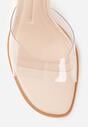 Beżowe Transparentne Klapki na Kaczuszce Helymna