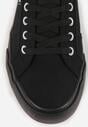 Czarne Casualowe Trampki w Stylu Basic Tulipmeadow
