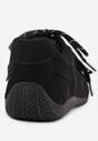 Czarne Sneakersy z Podwójnym Sznurowaniem i Geometrycznymi Wstawkami Adrearah