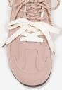 Różowe Sneakersy z Podwójnym Sznurowaniem i Geometrycznymi Wstawkami Adrearah