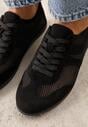 Czarne Siateczkowe Sneakersy w Stylu Tenisówek Adranella