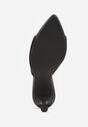 Czarne Siateczkowe Klapki na Szpilce Cirinome