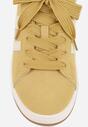 Żółte Sneakersy Ozdobione Paskami Dolirenna