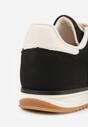 Czarne Sneakersy Ozdobione z Boku Paskami Ariene
