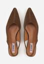 Brązowe Balerinki Typu Slingback Diarin