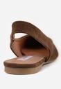 Brązowe Balerinki Typu Slingback Diarin
