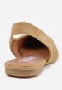 Ciemnobeżowe Balerinki Typu Slingback Diarin