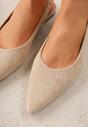 Jasnobeżowe Balerinki Typu Slingback Diarin