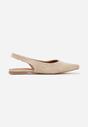Jasnobeżowe Balerinki Typu Slingback Diarin