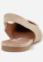 Jasnobeżowe Balerinki Typu Slingback Diarin