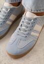 Niebieskie Sneakersy w Stylu Klasycznych Tenisówek z Cholewką z Plecionką Doriarissa