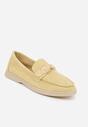 Żółte Mokasyny Ozdobione Metaliczną Klamrą Murielori