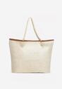 Beżowo-Złota Torebka Shopper Nemi