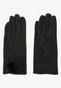 Czarne Rękawiczki z Małym Pomponem Dest