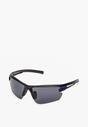 Czarne Sportowe Okulary Przeciwsłoneczne z Barwionymi Soczewkami Eliphas