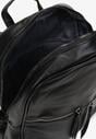 Czarny Jednokomorowy Plecak z Imitacji Skóry Baphne
