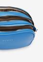 Niebieska Torebka Cross Body z Dekoracyjnym Paskiem Devottel