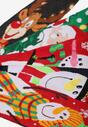 Brązowe 5-pack Klasyczne Skarpety w Świąteczne Wzory ze Ściągaczem Pudelli