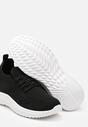 Czarne Casualowe Sznurowane Buty Sportowe Sneakersy na Płaskiej Podeszwie Dimis