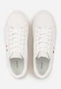 Białe Minimalistyczne Sneakersy VICES o Fasonie Tenisówek na Platformie Halanatea