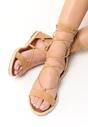 Ciemnobeżowe Sandały Peony