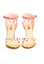 Beżowo-Fuksjowe Neonowe Sandały Exemplary