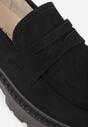 Czarne Wsuwane Mokasyny Vices na Platformie Dionela