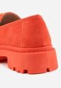 Mocasini Portocalii cu Aplicație de Mărgele Bijuterie Viatalia