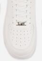 Białe Sznurowane Sneakersy Ozdobione Perforacją Ellemisa