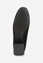 Czarne Czółenka z Wkładką z Naturalnej Skóry i Metaliczną Wstawką Sariann