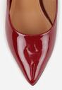 Bordowe Czółenka na Szpilce w Klasycznym Stylu Naolita