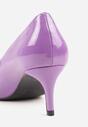 Fioletowe Czółenka Vices na Szpilce ze Skórzaną Wkładką Caronella