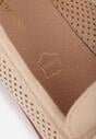 Beżowe Mokasyny Vices z Perforacją z Wkładką ze Skóry Naturalnej Felithria
