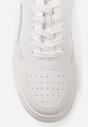 Białe Sneakersy Vices na Platformie Ozdobione Metalicznymi Aplikacjami Nelanil