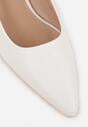 Pantofi cu toc Zizelle Albi