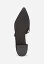 Czarne Czółenka Vices na Płaskiej Podeszwie ze Skórzaną Wkładką z Supełkiem Liliarine