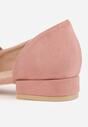 Różowe Czółenka Vices na Płaskiej Podeszwie ze Skórzaną Wkładką z Supełkiem Liliarine