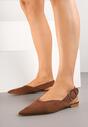 Jasnobrązowe Sandały Vices Typu Slingback z Wkładką ze Skóry Naturalnej Rallora