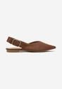 Jasnobrązowe Sandały Vices Typu Slingback z Wkładką ze Skóry Naturalnej Rallora