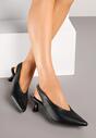 Czarne Sandały Vices na Kaczuszce Typu Slingback Liluriela
