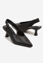 Czarne Sandały Vices na Kaczuszce Typu Slingback Liluriela