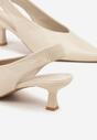 Beżowe Sandały Vices na Kaczuszce Typu Slingback Liluriela