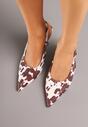 Panterkowe Sandały Lakierowane Vices na Szpilce Slingback Raleira