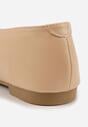 Ciemnobeżowe Balerinki Vices z Wkładką ze Skóry Naturalnej w Klasycznym Stylu Nalivee