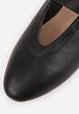 Czarne Balerinki Vices w Stylu Mary Jane z Klamerką i Skórzaną Wkładką Dimaline
