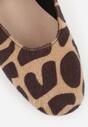 Panterkowe Balerinki Vices w Stylu Mary Jane ze Skórzaną Wkładką Rilaneia