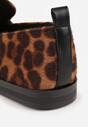 Panterkowe Mokasyny Vices z Wkładką ze Skóry Naturalnej i Paskiem z Przeszyciami Fonarrie